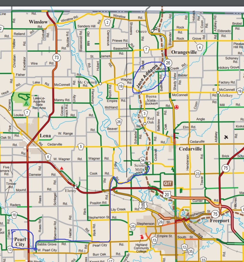 janeaddamstopearlcity route