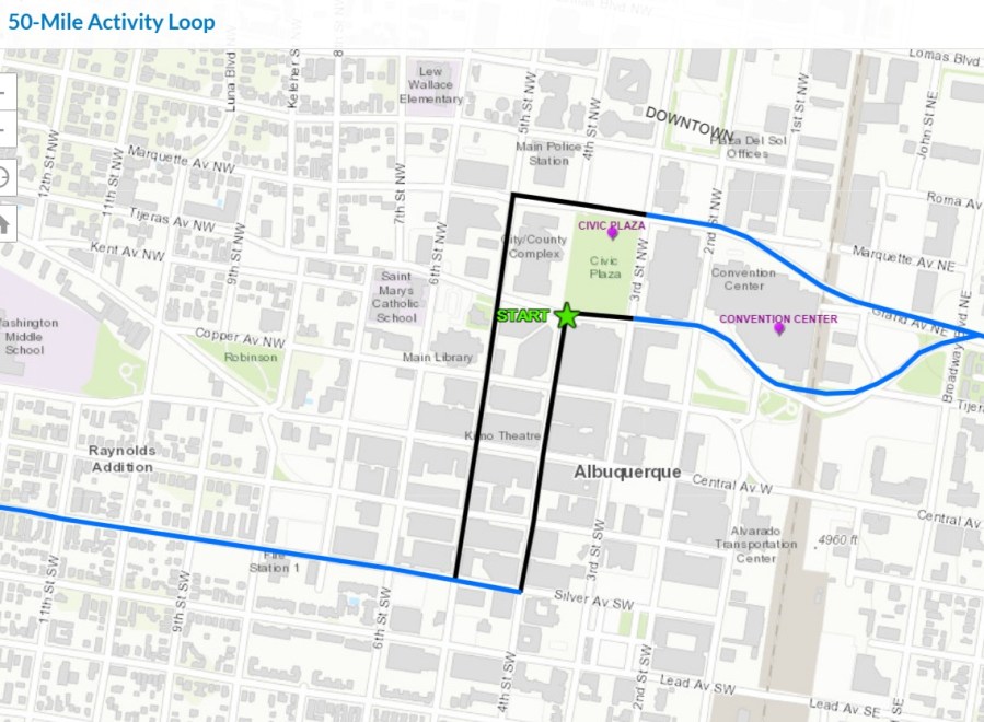 50-mile loop downtown