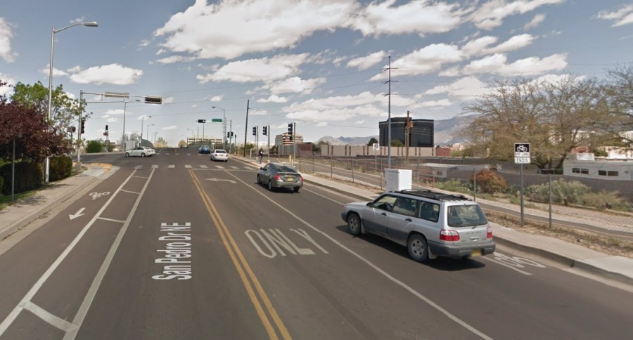 SEBL San Pedro approaching bridge over I-40