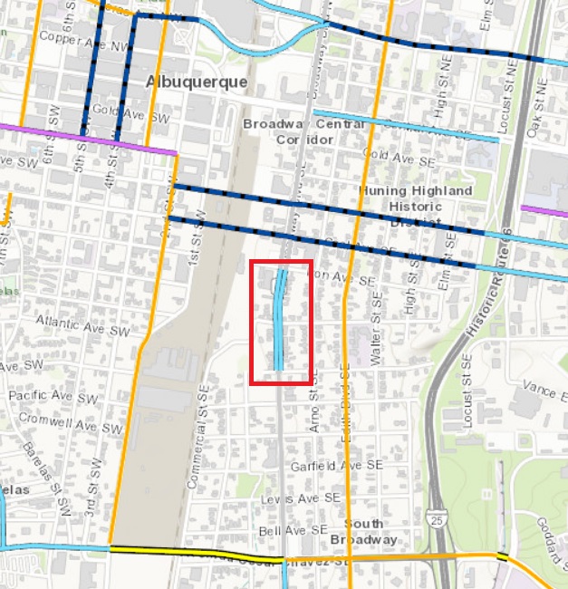 Broadway orphan on bike map