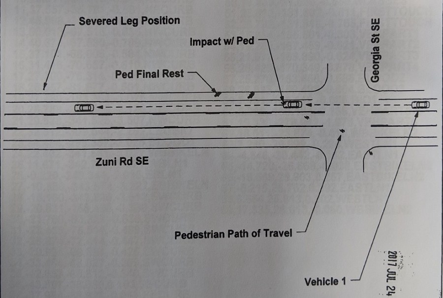 severed leg position