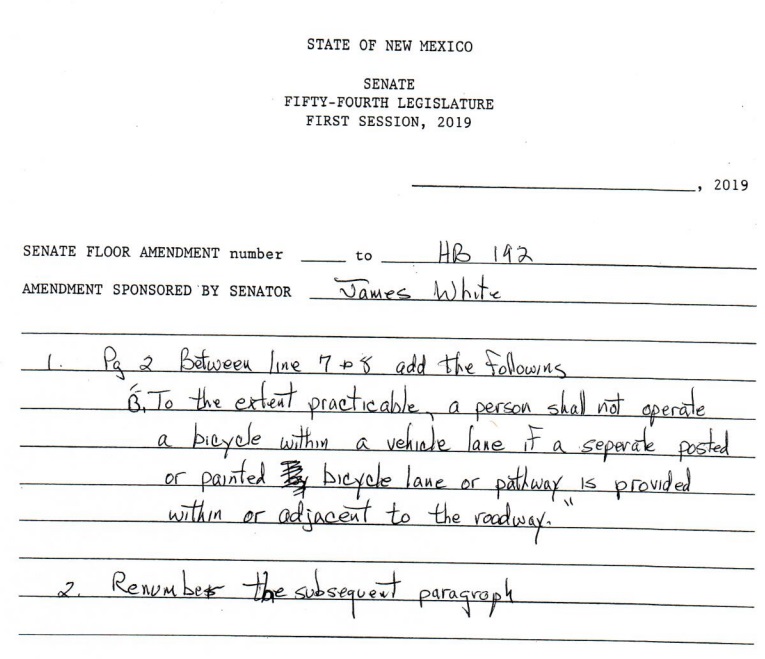 handwritten amendment