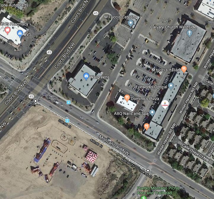 montano coors distance